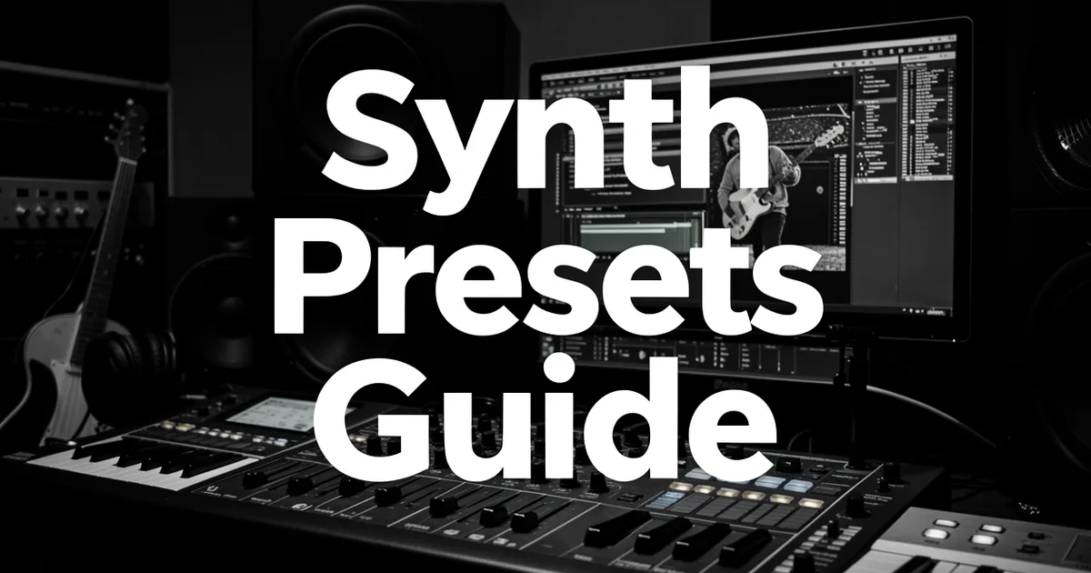 Synth Presets Guide: Still Beats Starting From Scratch
