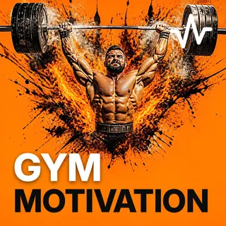Gym Motivation: Trance and Progressive House playlist cover: a bodybuilder lifting a barbell