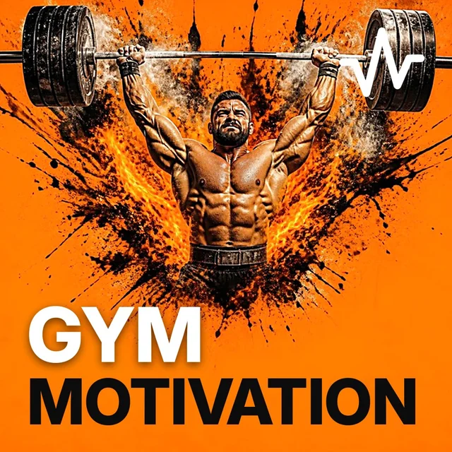 Gym Motivation: Trance and Progressive House playlist cover: a bodybuilder lifting a barbell