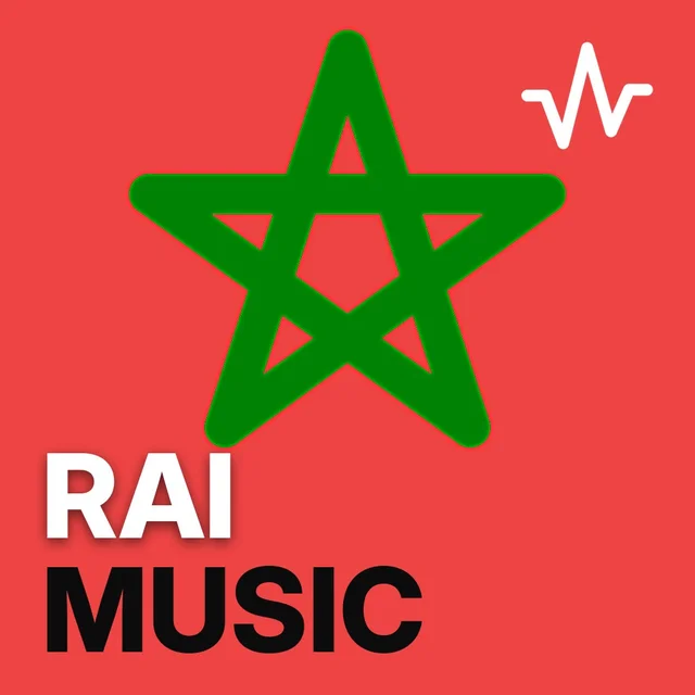 Moroccan national emblem with the text: RAI Music