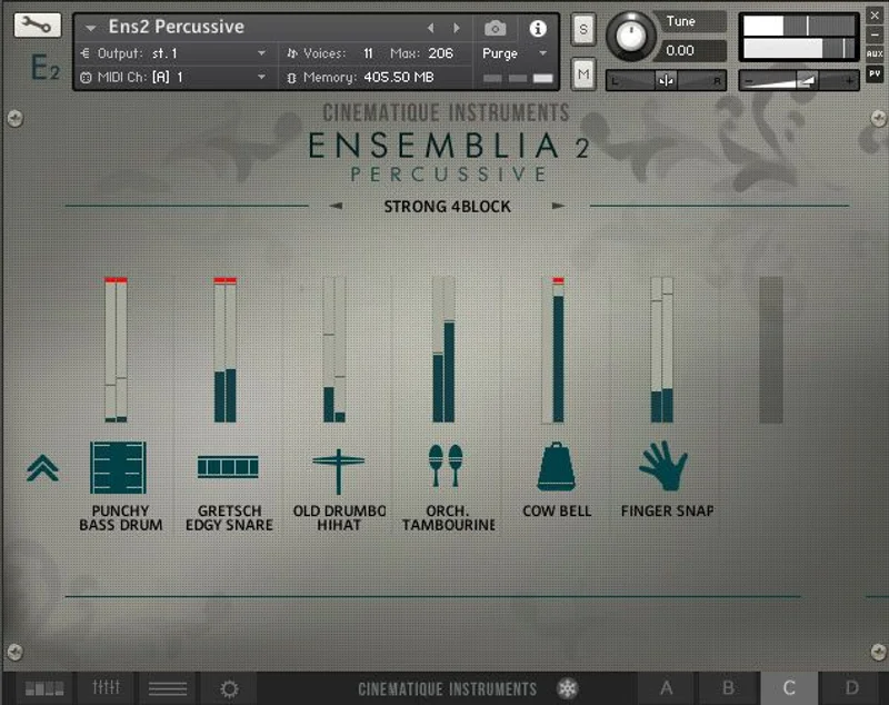 Cinematique Instruments Ensemblia Percussive