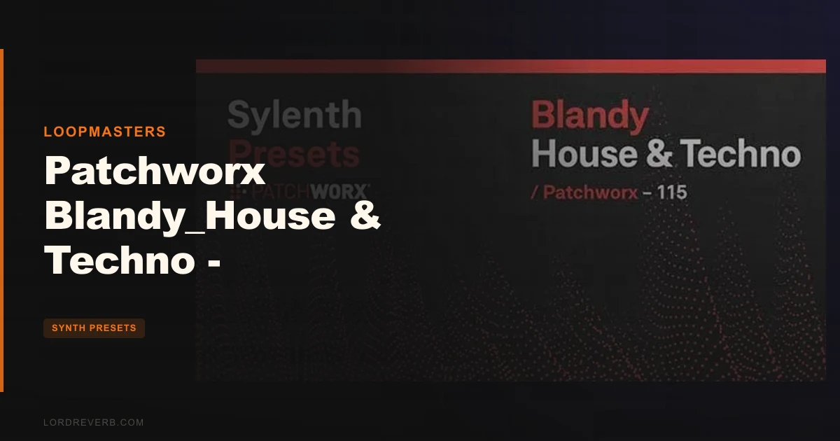 Patchworx Blandy House Techno Sylenth Presets vs the Field