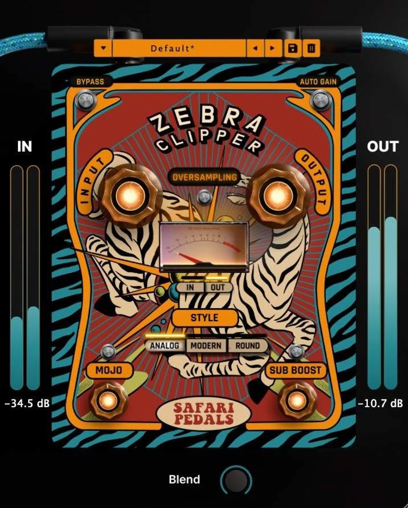 Safari Audio Zebra Clipper