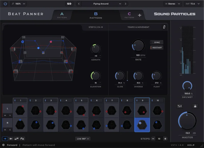 Sound Particles Beat Panner Educational Version