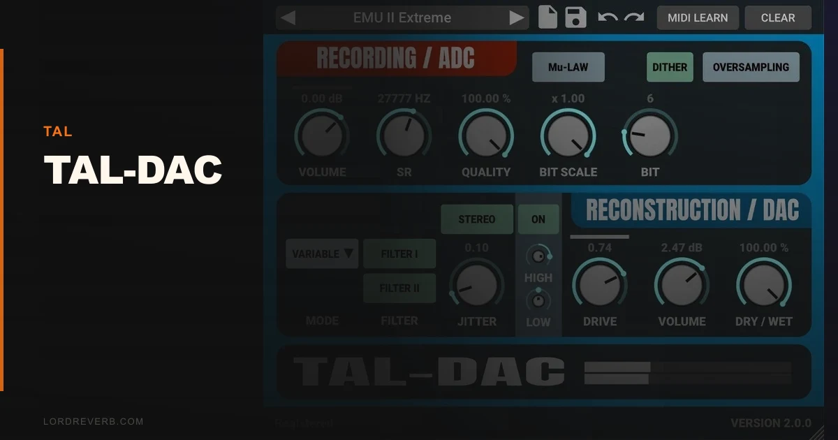 Does This TAL-DAC Review Prove Free Lo-Fi Has No Limits?